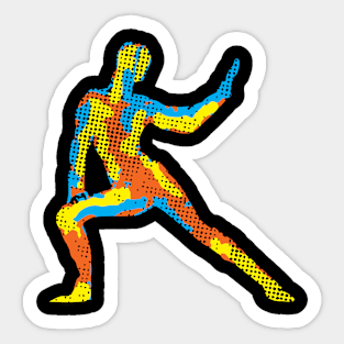 Modern Abstract Yoga Pose Sticker